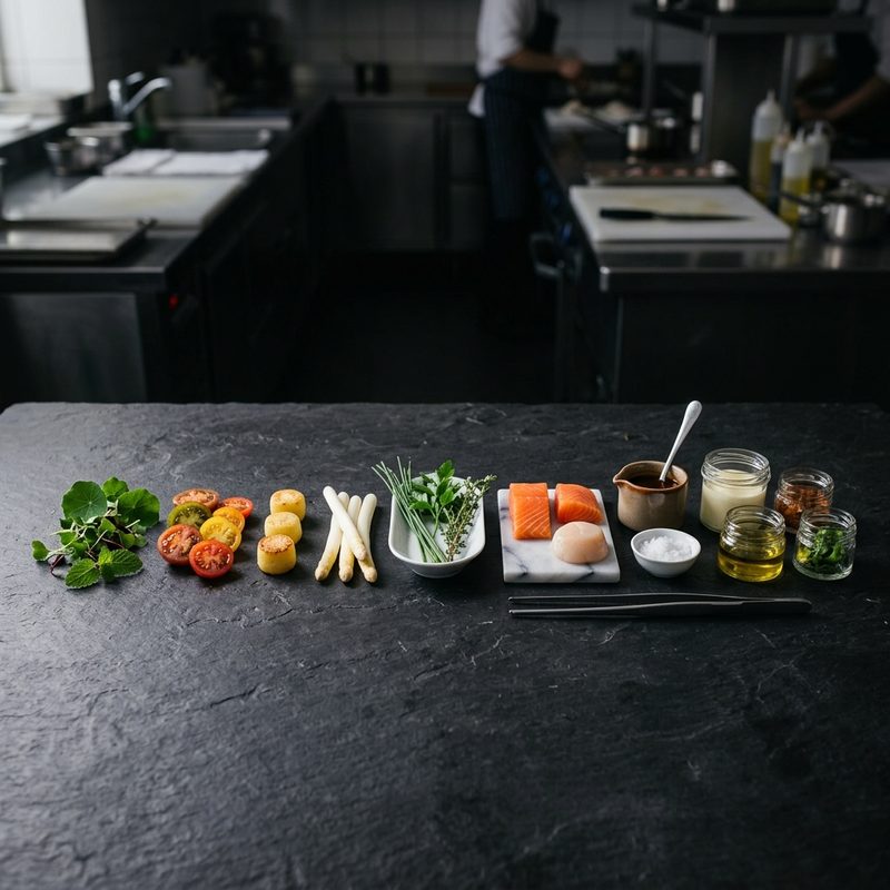 Mise en Place for a Tasting Menu