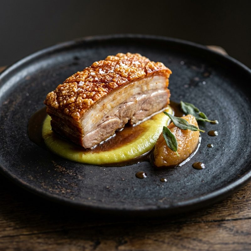 Pork Belly with Apple and Sage