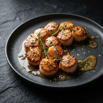 Pan-Seared Scallops with Brown Butter